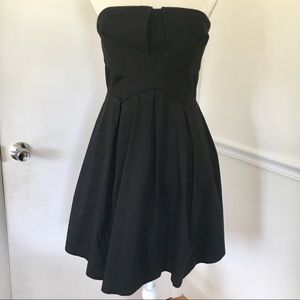 Black fit and flare dress